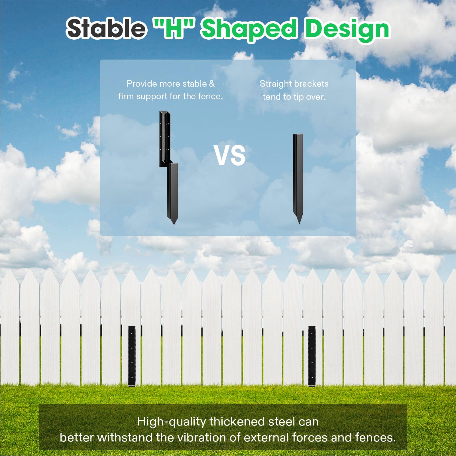 Rust-resistant coating protects fence posts from moisture