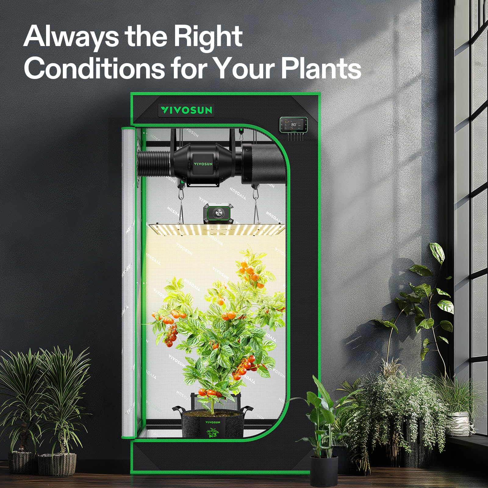 VIVOSUN assembled smart grow kit ready for indoor cultivation.