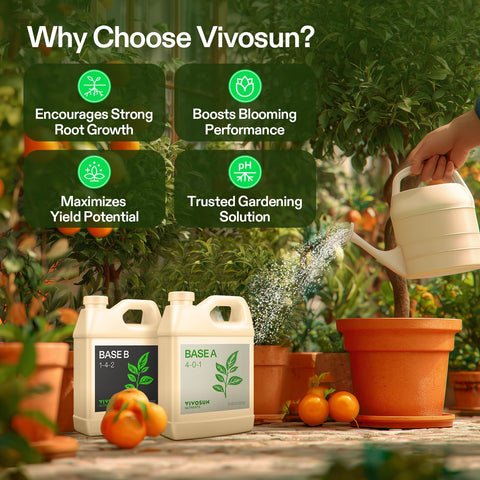 VIVOSUN Base A dilution-ready bottle ready for accurate measurement