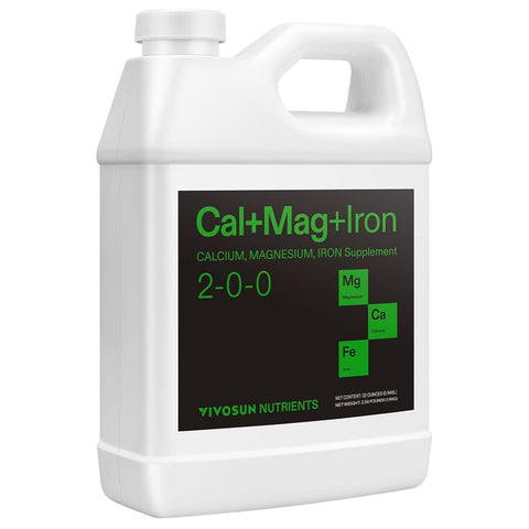 VIVOSUN Cal+Mag+Iron bottle pour for precise nutrient delivery and even growth.