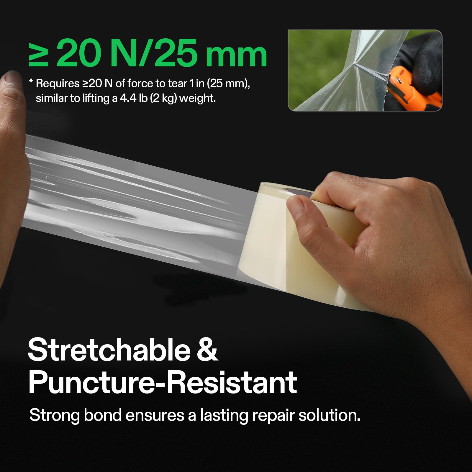 VIVOSUN clear film tape ideal for plastic sheeting repairs