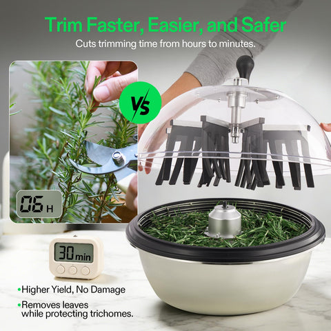 VIVOSUN clear visibility dome enhances trimming accuracy