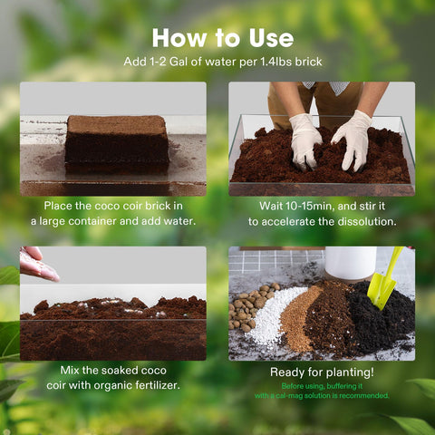 VIVOSUN Coco Coir Brick comes in a compact bag for easy storage.