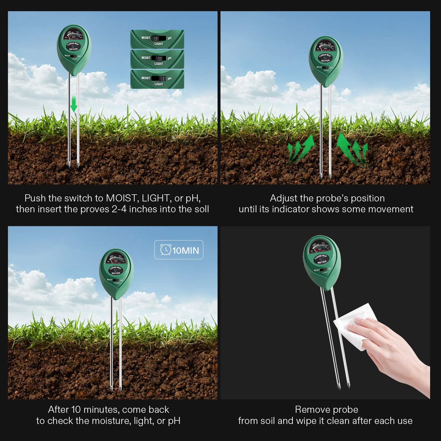 VIVOSUN compact 10.8-inch design for easy garden checks