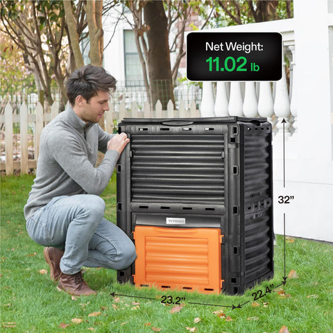 Outdoor-ready VIVOSUN compost bin suitable for gardens and yard waste recycling.