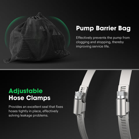 VIVOSUN detachable filter and barrier bag ease maintenance