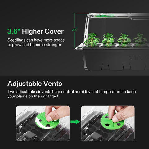 VIVOSUN drainage holes prevent overwatering and support healthy roots.