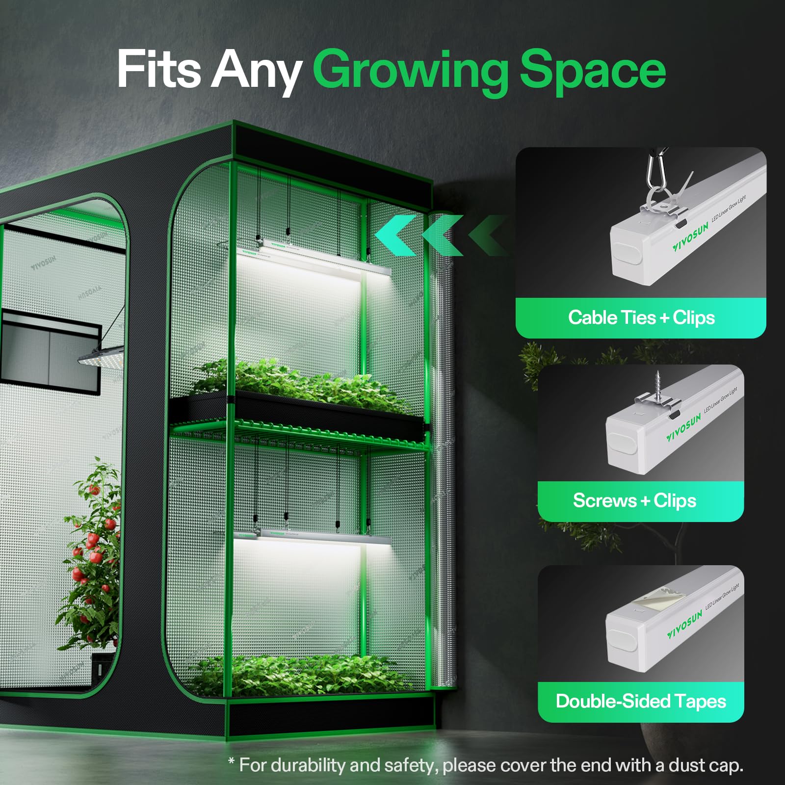 VIVOSUN durable aluminum shade concentrates light onto plant canopies