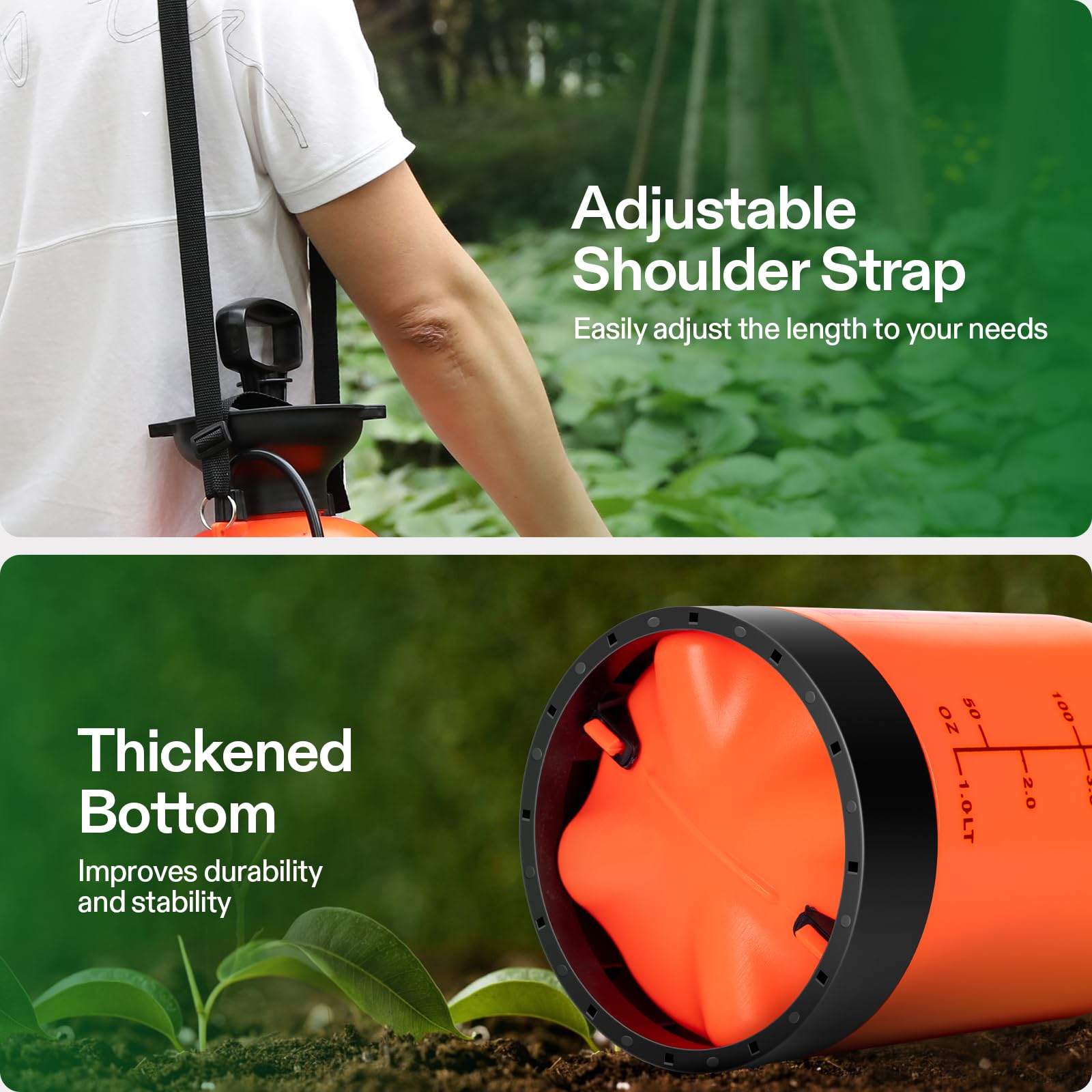 VIVOSUN durable base keeps the sprayer stable.