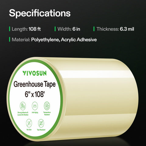 VIVOSUN durable repair tape for tents, tarps, and outdoor covers.