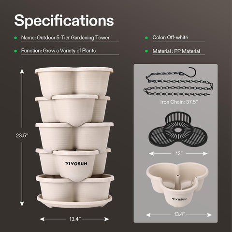 VIVOSUN durable PP material construction resists cracking and fading.