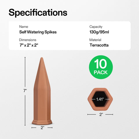 Durable terracotta spike from VIVOSUN ready for long-term use