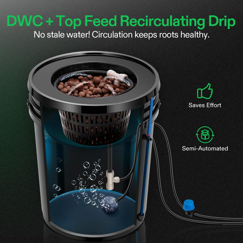 VIVOSUN DWC 8-inch baskets securely holding growing media