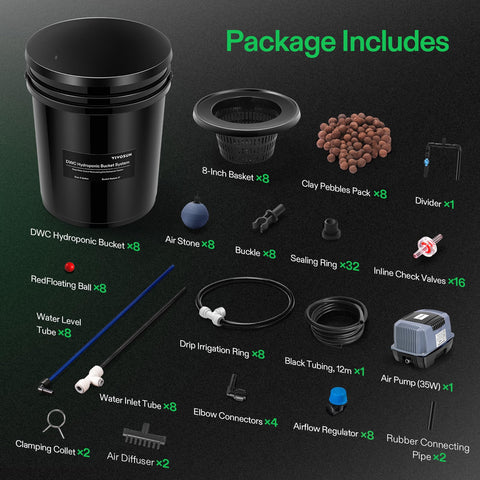 VIVOSUN air stone creates microbubbles for efficient aeration in buckets