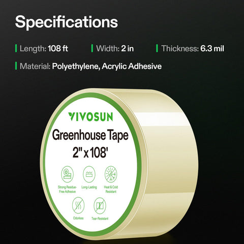 VIVOSUN easy-apply tape enables quick greenhouse repairs