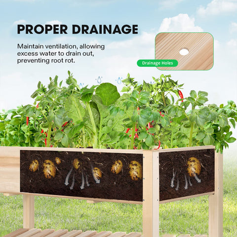 VIVOSUN protective liner included to shield wood and soil.