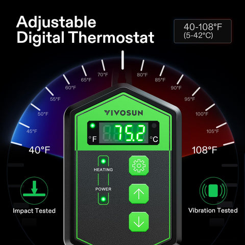 VIVOSUN energy-efficient 40W design saves power during indoor use