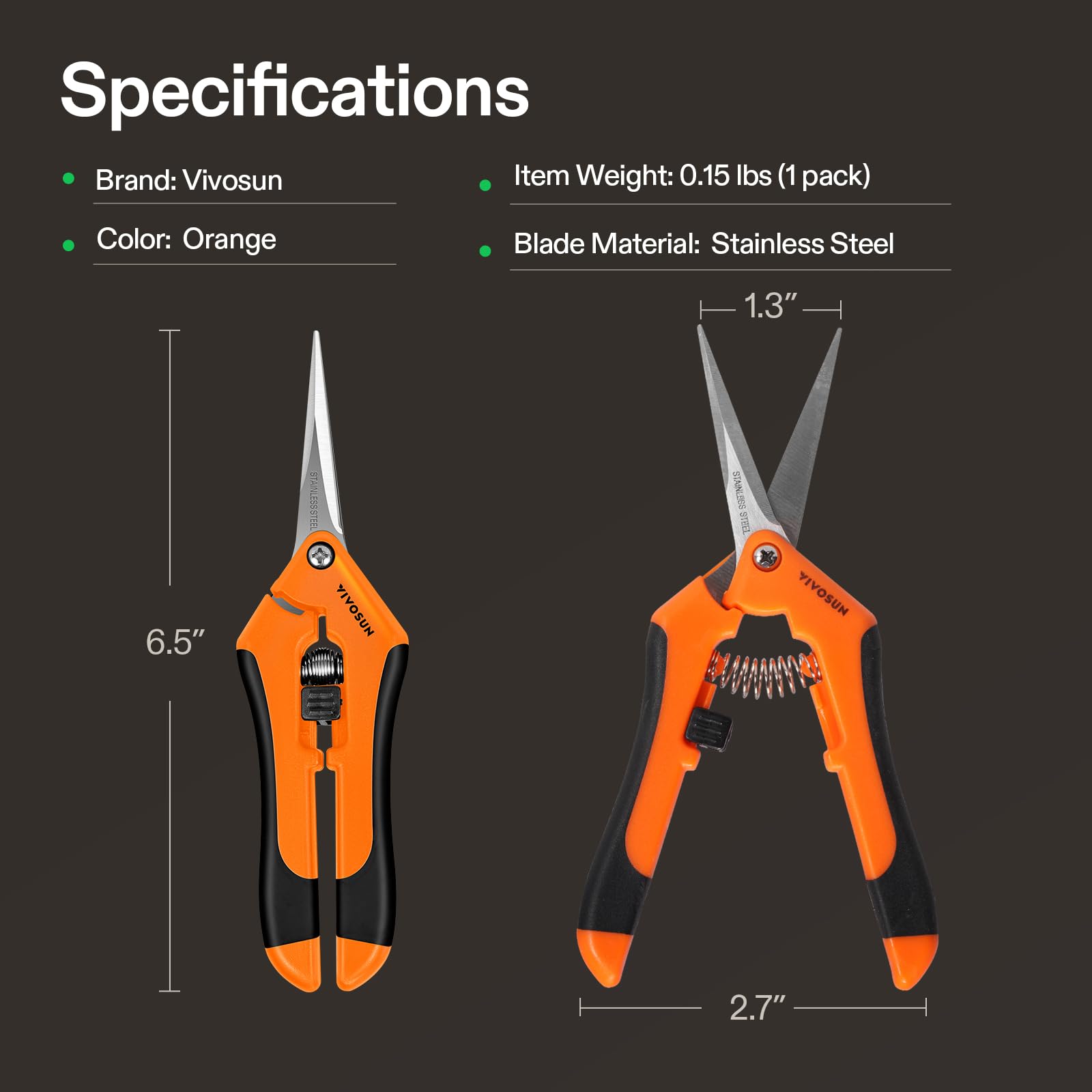 Ergonomic orange grip handles for comfortable extended use