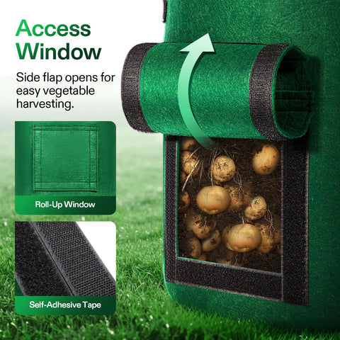 VIVOSUN fabric potato bag with 300g material for improved aeration and drainage.