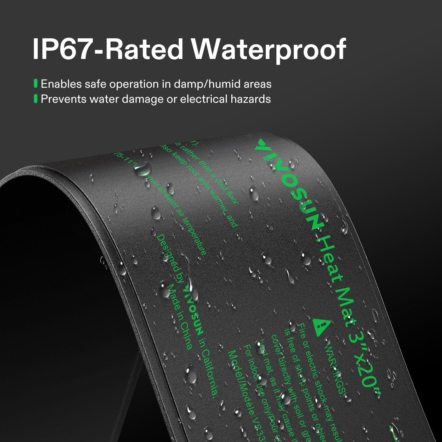 VIVOSUN far-infrared heating delivers gentle warmth to accelerate germination.