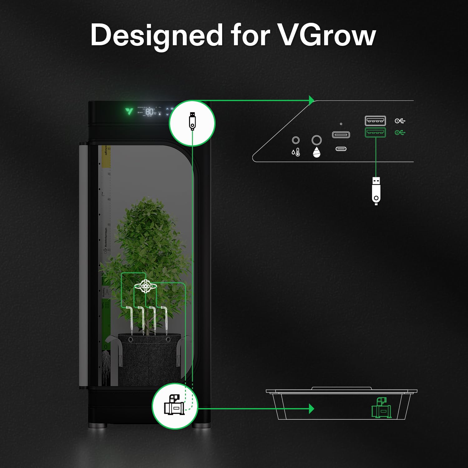 VIVOSUN FlexFeed emitter set provides targeted plant watering.