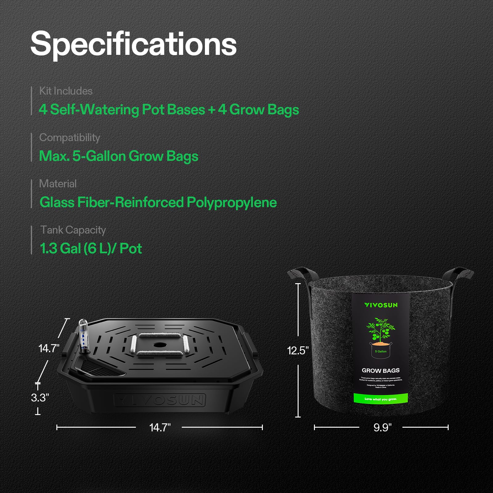 Suitable for indoor tents, greenhouses, and outdoor gardens.