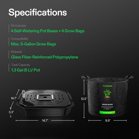 Suitable for indoor tents, greenhouses, and outdoor gardens.