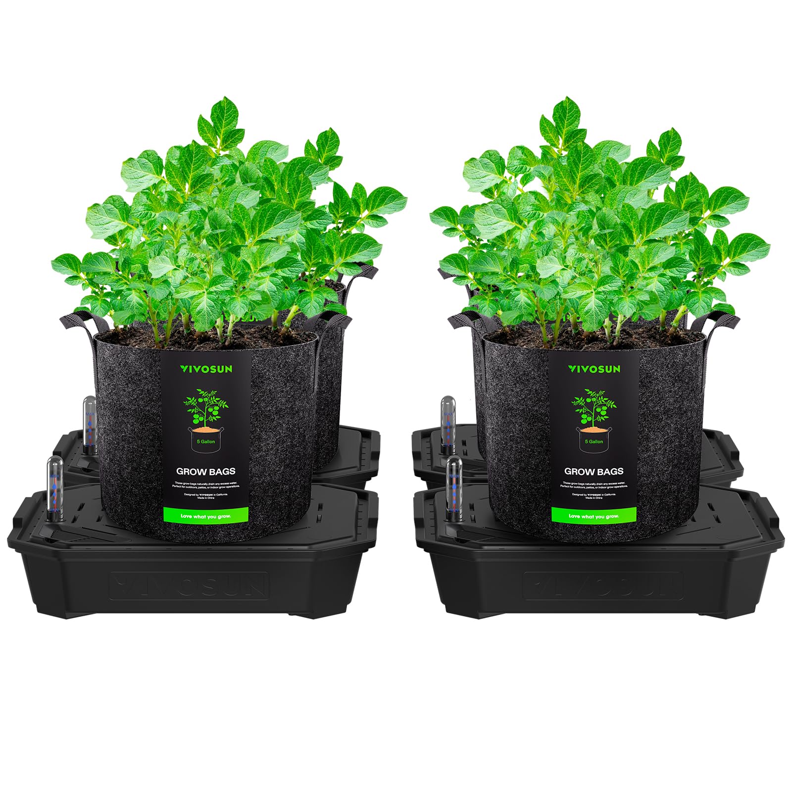 VIVOSUN FlexFeed self-watering base with water meter for precise moisture monitoring.