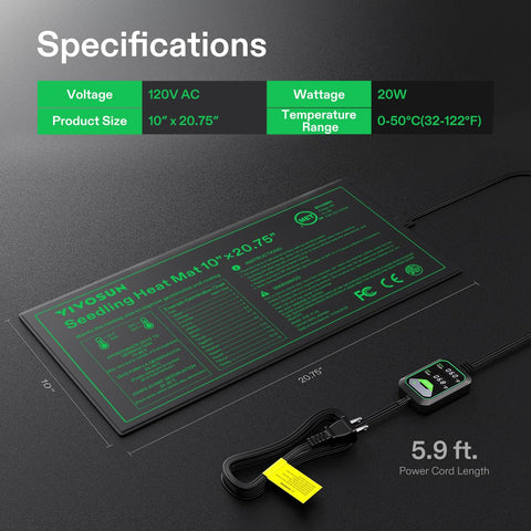 VIVOSUN flexible foldable heat mat for compact storage after use.