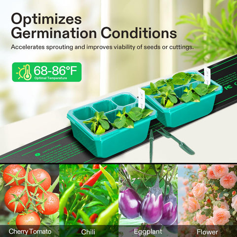 VIVOSUN flexible warming pad adapts to jars and small propagation containers.