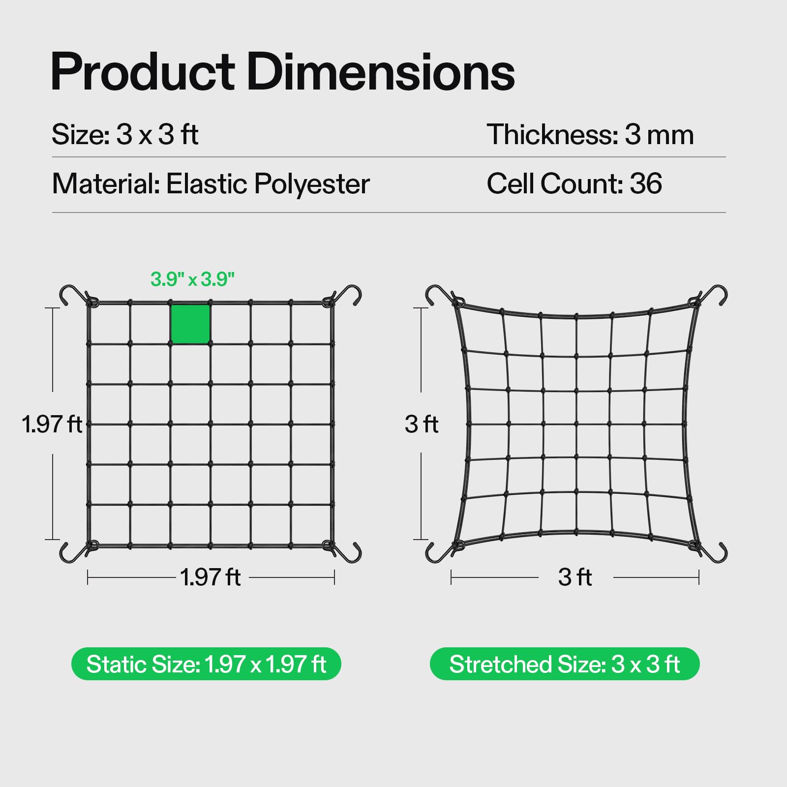 VIVOSUN foldable netting folds compactly for storage between seasons