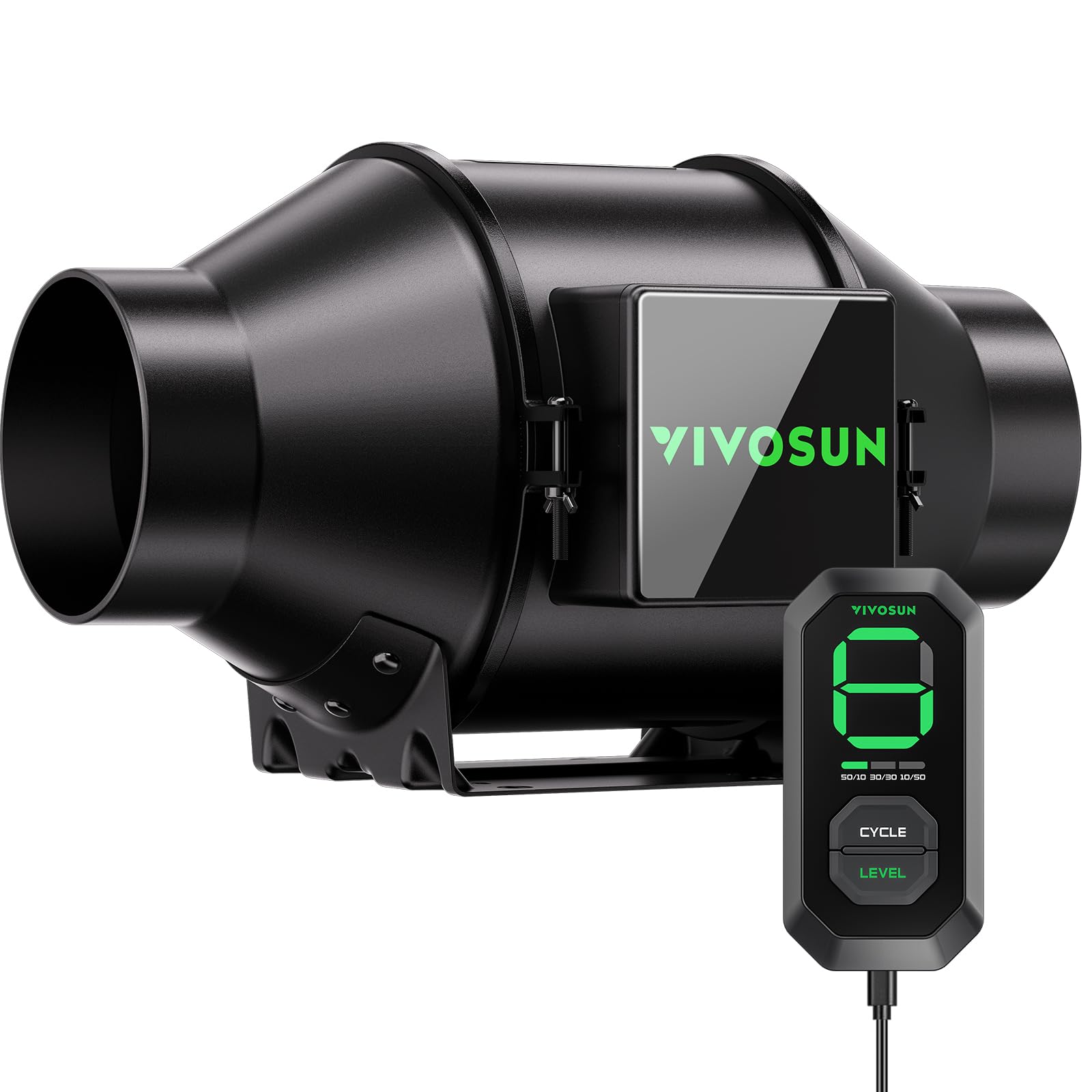 VIVOSUN G4 inline duct fan delivering 195 CFM airflow for grow tent ventilation