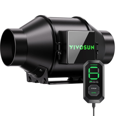 VIVOSUN G4 inline duct fan delivering 195 CFM airflow for grow tent ventilation