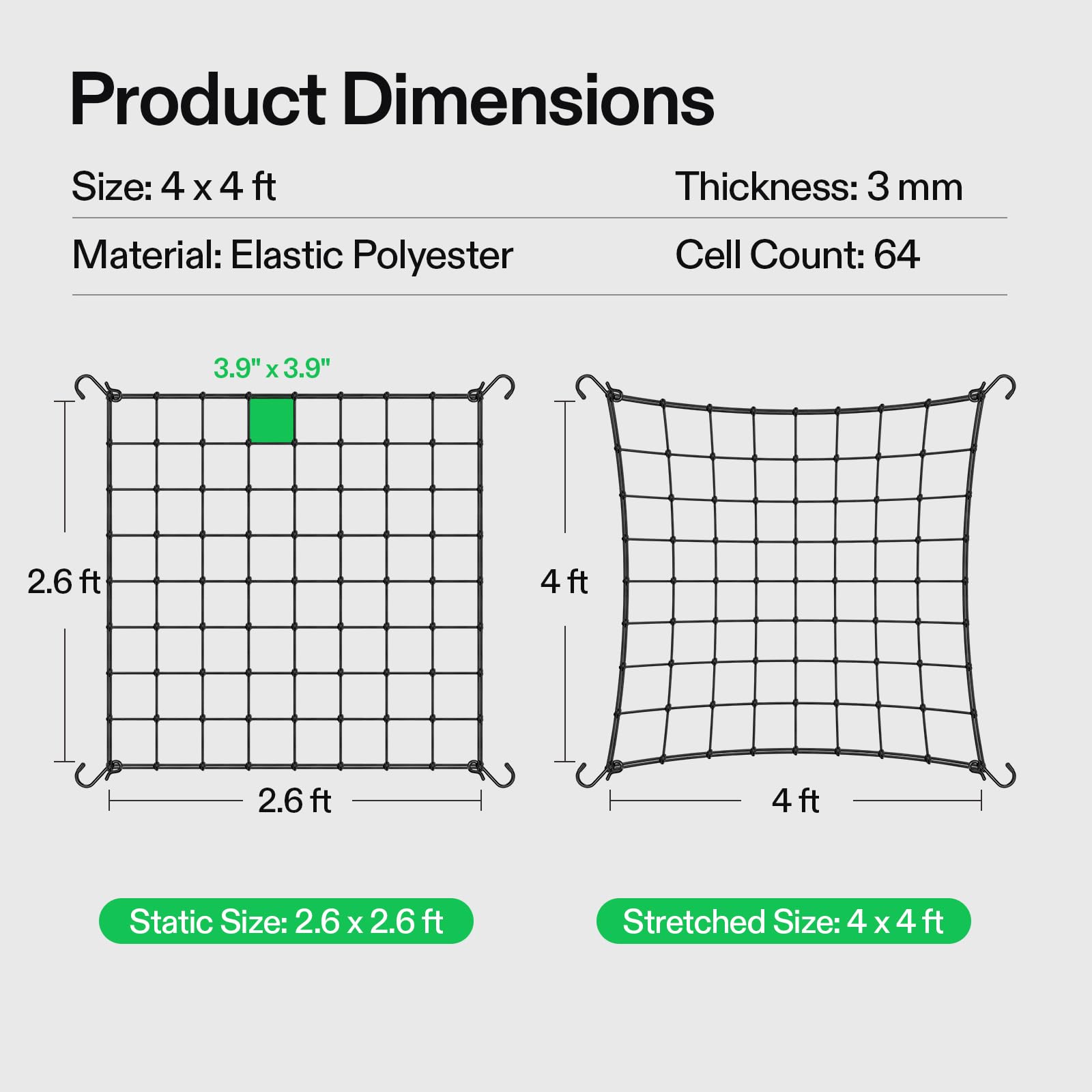 VIVOSUN garden support net ideal for balconies, greenhouses, and home gardens.