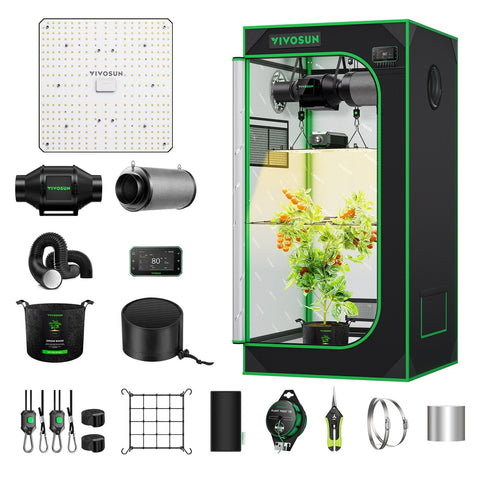 VIVOSUN GIYS smart grow tent setup for controlled indoor cultivation.