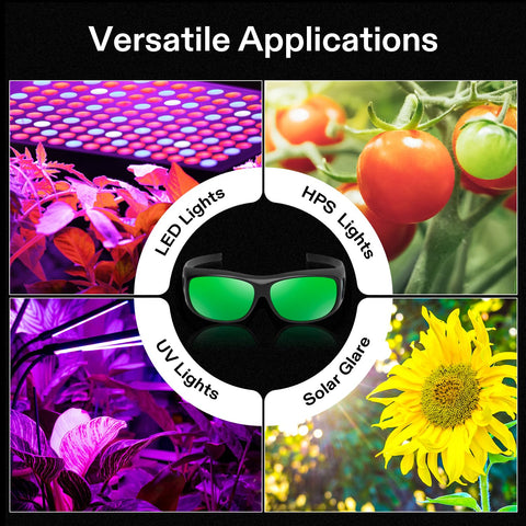 VIVOSUN glare-reducing eyewear eases eye strain while inspecting plants