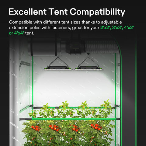VIVOSUN green support rods with 0.4mm thickness deliver durable, reliable support