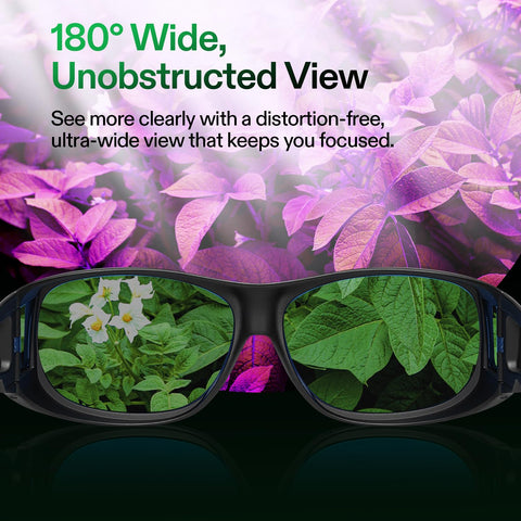VIVOSUN grow room glasses gray-lens delivers neutral color under full-spectrum light