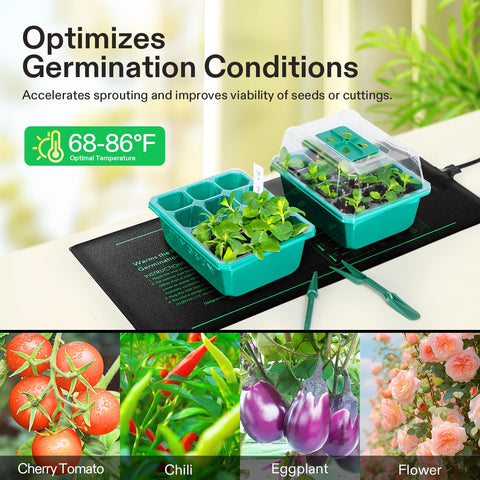 VIVOSUN 1020 tray compatibility lets you germinate in standard setups.