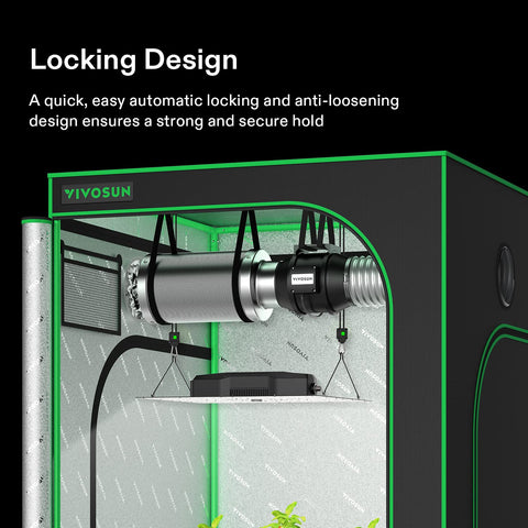 VIVOSUN heavy-duty rope shows 8 ft length for flexible placement in grow tents.