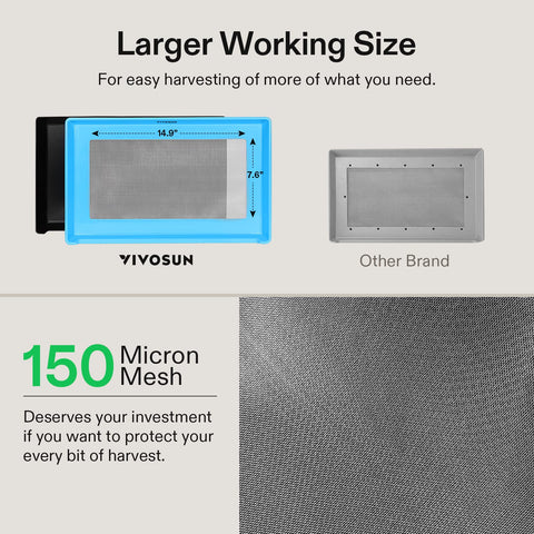 VIVOSUN harvest bin integrated with the trimming tray