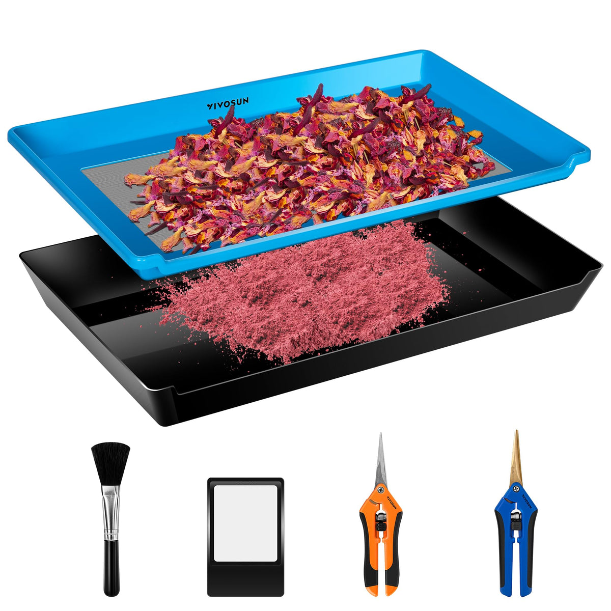 VIVOSUN trimming tray top view with a large surface for easier trimming