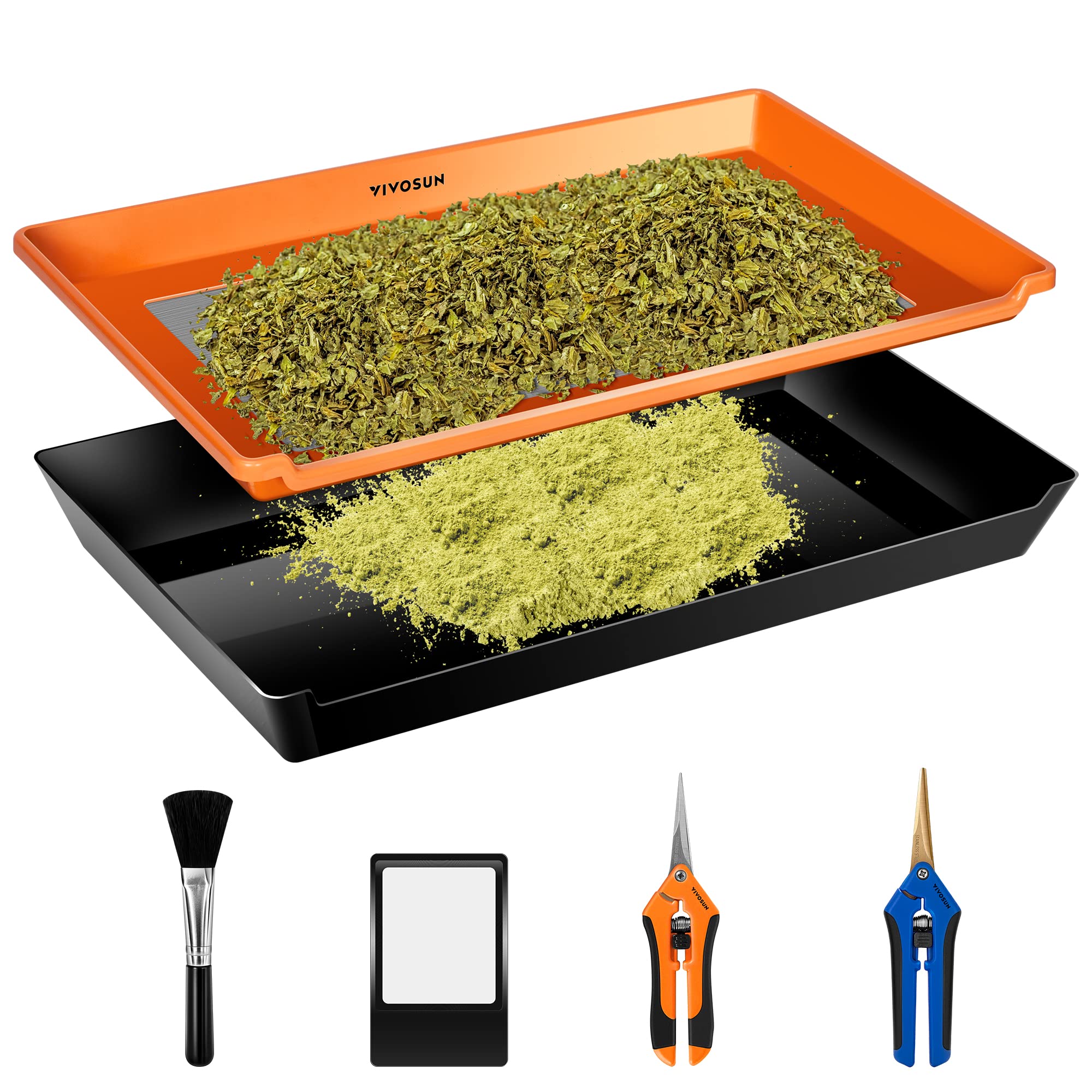 VIVOSUN trimming tray top view shows large workspace for efficient trimming