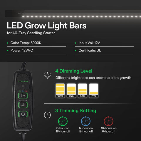VIVOSUN-higher-cover-3-6-inch offers extra space as seedlings grow.