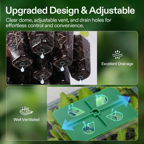VIVOSUN humidity dome with adjustable vent for moisture control during germination
