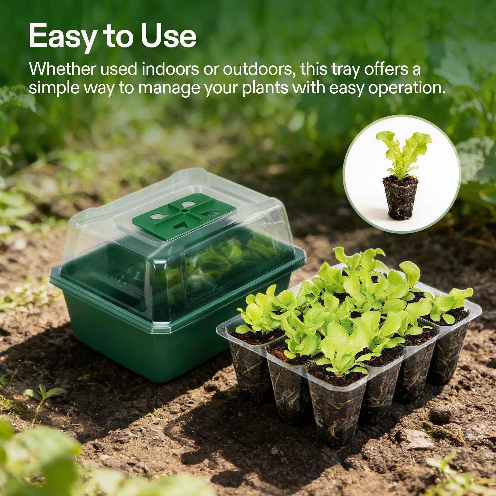 VIVOSUN humidity dome supports moisture control during germination.