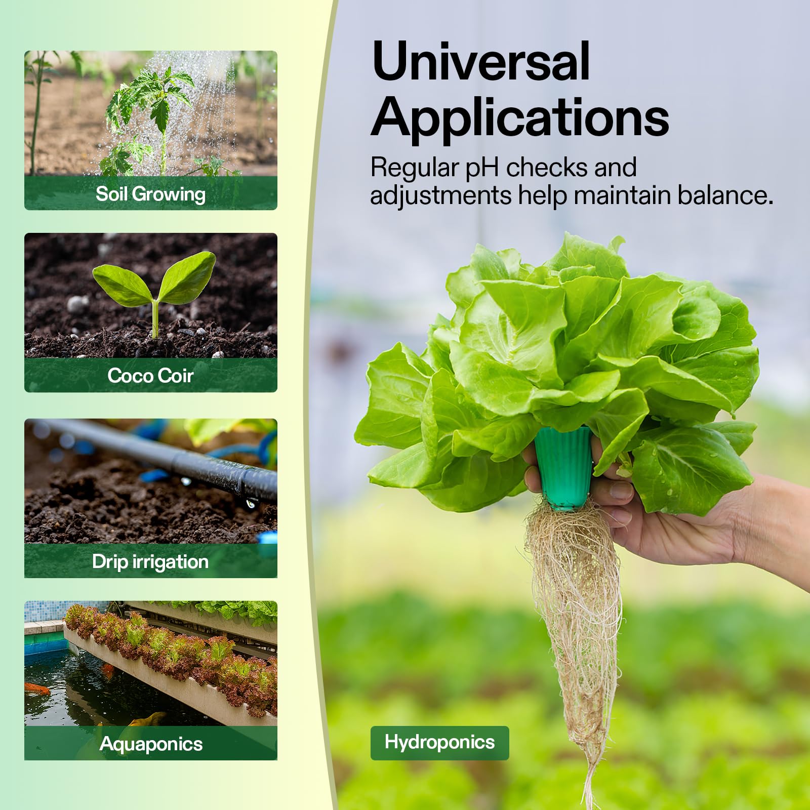 VIVOSUN hydroponics setup with the kit supports all growing mediums.