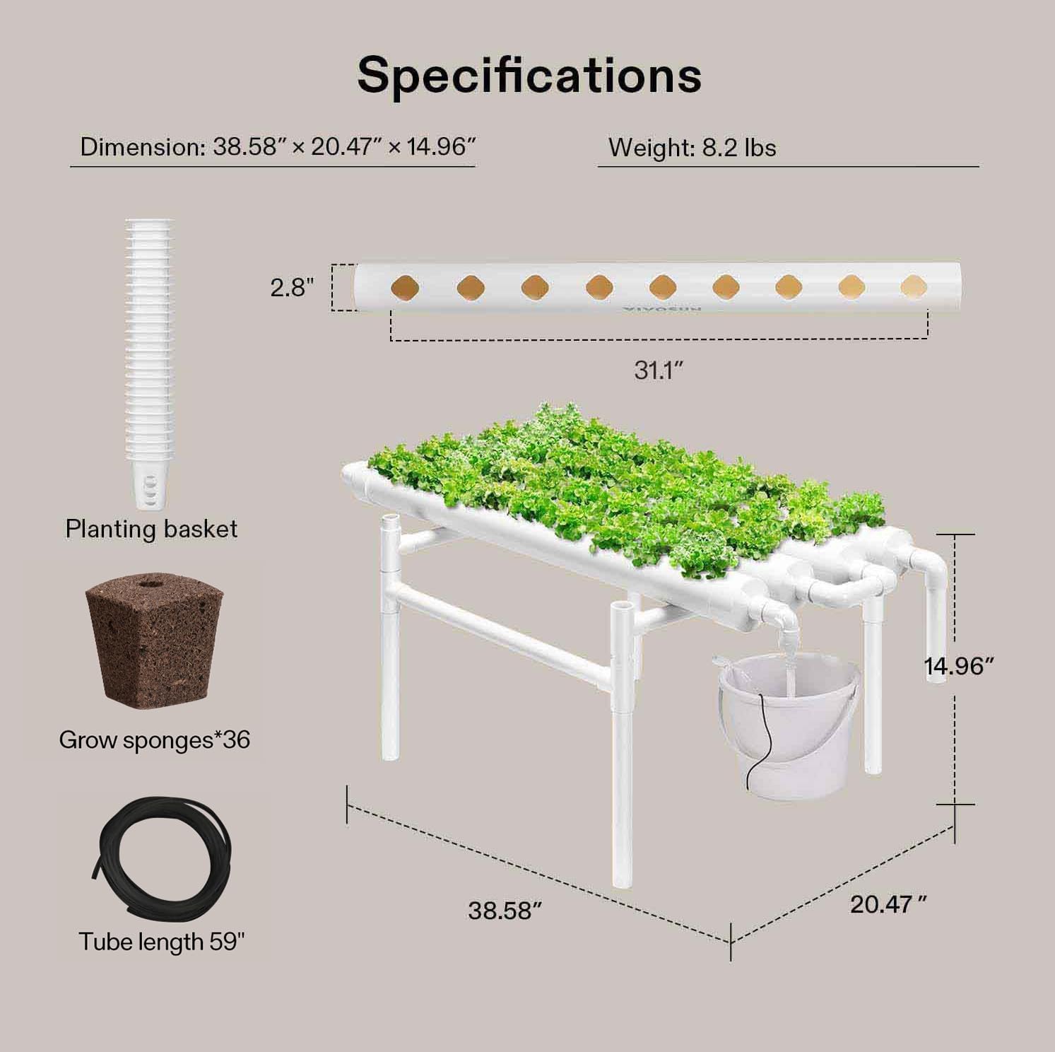 VIVOSUN versatile indoor-outdoor use supports year-round growing in apartments or yards.