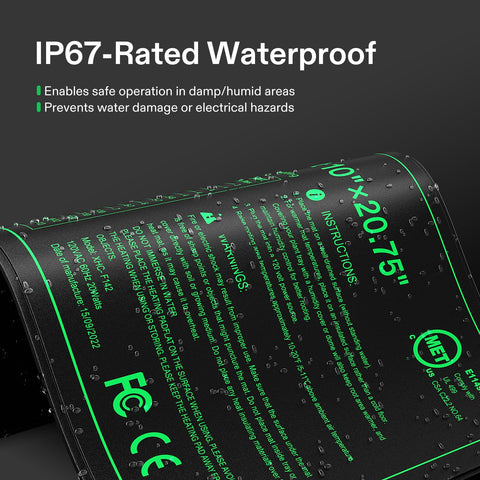 VIVOSUN IP67 waterproof surface allows easy cleaning in damp greenhouse conditions.