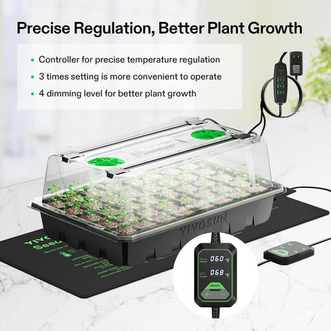 VIVOSUN LED light bars provide extra illumination for stronger seedlings.